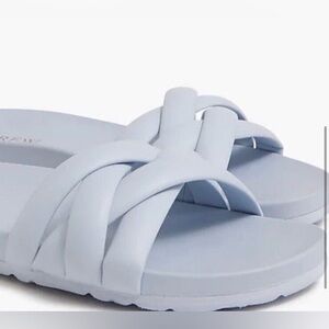 J Crew Women’s Criss Cross Slides Baby Blue Women’s Size 10 Summer Pool Vacation